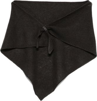 Brunello Cucinelli Sciarpa a triangolo con cristalli - Marrone