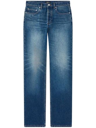A.P.C. Straight-Leg Denim Trousers with Classic Five-Pocket Styling