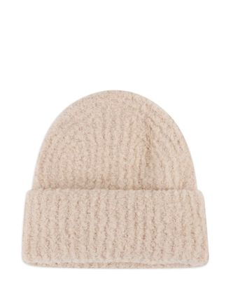 Filippa K textured beanie hat - women - RWS Wool/Recycled Polyamide - One Size - Neutrals