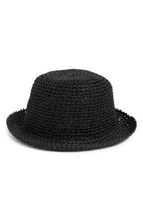 Kate Spade New York Straw Cloche in Black at Nordstrom Rack