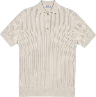Manuel Ritz Maglia Polo - Heren - Polos - Beige - L - Katoen - Tops