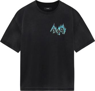 Amiri T-shirt Crystal Flames - Nero
