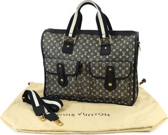 Louis Vuitton Noir Monogram Mini Leather Handbag Tote Bag (Pre-Owned)