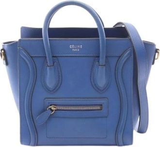 Celine Pre-owned Vintage Tote Bag - Dames - Vintage Shopper - Blauw - ONE Size - Leer - Vintage