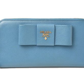 Prada Saffiano Leather Long Wallet (Bi-Fold) (Pre-Owned)