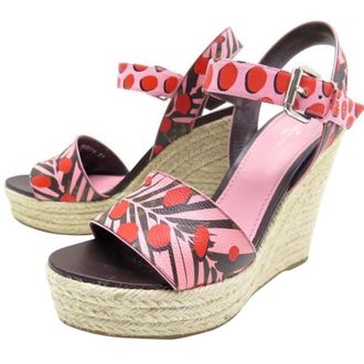Louis Vuitton Monogram Jungle Wedge Sandals Size 37