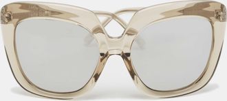 Linda Farrow Grey/silver Mirror Lfl/556 Oversized Sunglasses