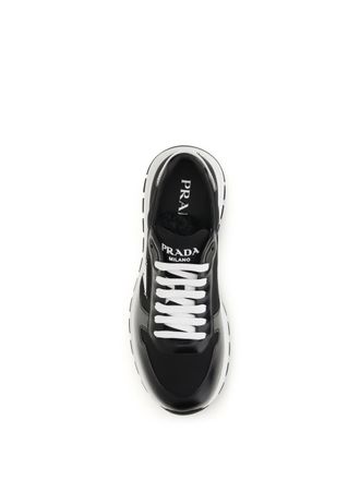 Prada Mens Sneakers Prax 01 Black Upper: Recycled Polyamide Lace-Up Shoes Flat
