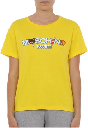 Moschino Dames Underbear Toy T-Shirt - Dames - T-shirts - Geel - M - Katoen - Tops