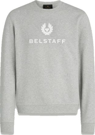 Belstaff Signature Crewneck Sweatshirt Grijs Wit - Heren - Sweatshirts - Grijs - 2XL - Katoen - Hoodies & sweatvesten