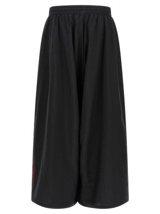 Yohji Yamamoto Striped Technical Taffeta Joggers - Black