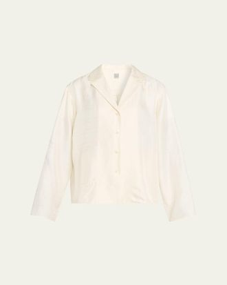 Toteme Monogram Silk Pj Top