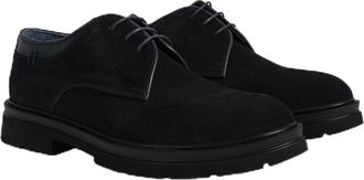 Desa Man Lace-Up Shoes - Leather Upper, Flat Heel, Breathable, Casual Sole | Dark Blue - 40