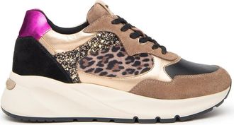 Nero Giardini Lace-Up Sneaker in Mocha Multi at Nordstrom, Size 11Us