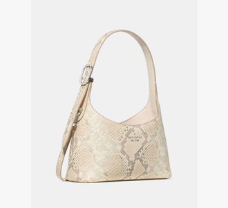 Kate Spade New York Womens 454 Snake Embossed Mini Crossbody Bag in Beige | Leather Animations