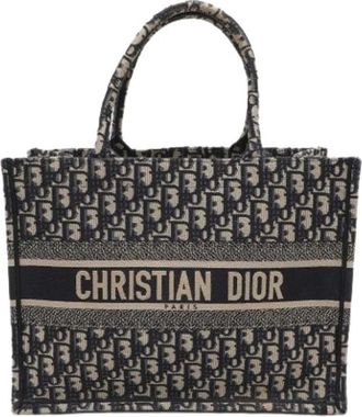 Dior Pre-owned Tote Bags, female, Blue, Size: ONE SIZE Pre-owned Canvas Tote Bag