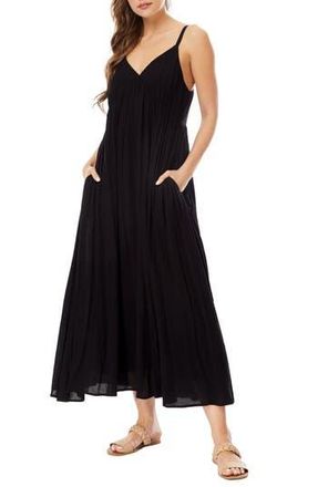 By Design Sasha Crinkle Maxi Dress in Black at Nordstrom Rack, Size Medium