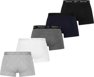 Reebok Boxershorts van jersey voor heren (set van 5) (Zwart/Wit/Grijs)