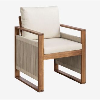 Sklum Sklum - Pack De 4 Sillas De Jard&iacute;n Con Reposabrazos En Madera De Acacia Nayely