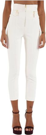 Elisabetta Franchi Mujer, Pantalones, Beige, Talla: L