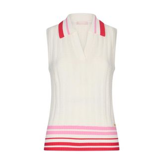 Liu Jo Stylish Knit Top - female - Liu Jo - V-neck Knitwear - White - M - Knitwear