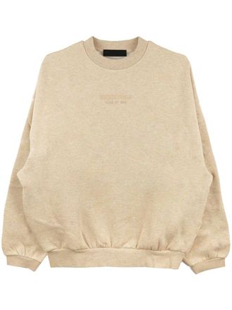 Fear of God logo-embroidered crew-neck sweatshirt - Neutrals