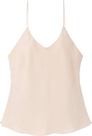 Isolda Top met spaghettibandjes en V-hals - Beige