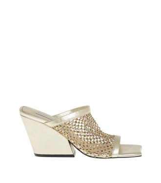 Stella McCartney Gold Crystal Slip-on Heels