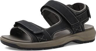 Clarks Guideview Trek Mens Sandals Black Leather : 10.5 D - Medium