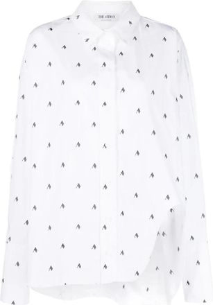 The Attico Casual Lange Mouw Wit Katoenen Overhemd - Dames - Overhemden - Wit - XS - Katoen - Overhemden