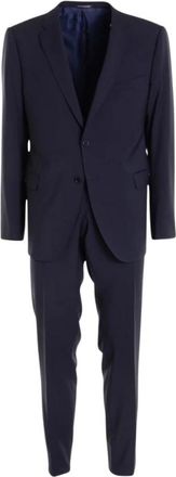 Emporio Armani Klassiek Navy Blauw Wollen Pak - Heren - Business pakken - Blauw - S - Wol - Kostuums