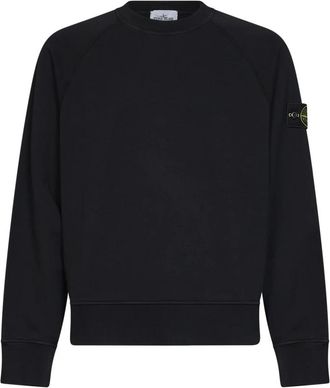 Stone Island Garment-Dyed Crewneck Sweatshirt - Heren - Sweatshirts - Zwart - 2XL - Katoen - Hoodies & sweatvesten