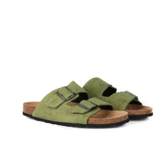 MC2 Saint Barth Sliders, male, Green, 10 UK, Green Cotton Sandals