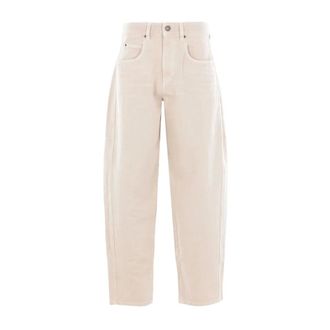 Isabel Marant Loose-fit jeans - Dames - Jeans - Beige - Maat: XS Katoen