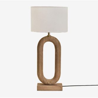 Sklum Lampada da tavolo in legno di mango Tiberia Sklum