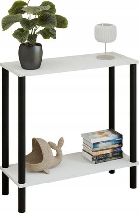OEM Consola Tipo Loft Con Estante De 80x30x80 Cm, De Metal Negro, Para El Recibidor