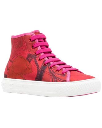 Ferragamo High-Top Leather Sneaker