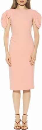 Alexia Admor Draped Shoulder Sheath Dress in Blush at Nordstrom Rack, Size X-Small