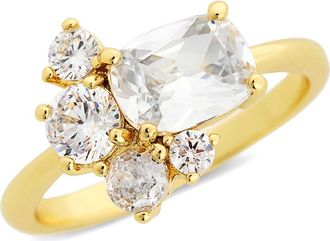 Covet CZ Cluster Ring in Gold at Nordstrom Rack, Size 6