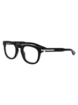 Alexander McQueen AM0498O Layered Acetate Sunglasses - Black
