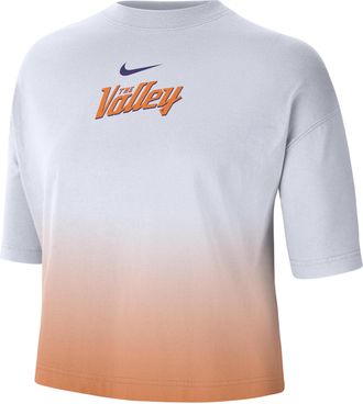 Nike Phoenix Suns Courtside City Edition Premium Nike Womens NBA Boxy T-Shirt in White | HV5397-100