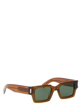 Saint Laurent Mens Brown Acetate Sunglasses