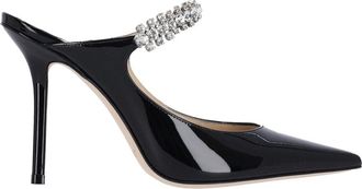 Jimmy Choo London Pointed-Toe Mules With Rhinestone Embellishments And Stiletto Heel