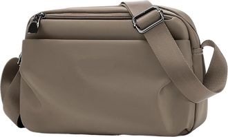 Generic Nylon Ox Cloth Crossbody Bag Casual Versatile Single Oulder Travel, Compatible For Women Soft Handle Zipper Closure Handbags(Khaki)