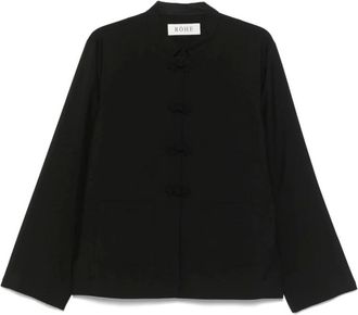 R&oacute;he Jassen, Dames, Zwart, M, Wol, Toggle Jacket