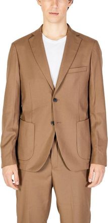 Hamaki-Ho Mens Twopiece Suit Brown Cotton - Tan - Size EU 48 (Mens)