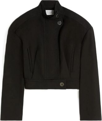 Max Mara Bomber Oversize - Dames - Jassen - Zwart - 2XL - Katoen - Jassen