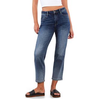 HINT OF BLU Ankle Slim Straight Leg Jeans in Corsica Blue at Nordstrom, Size 27