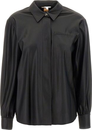 HUGO BOSS Camicia in finta pelle - Nero