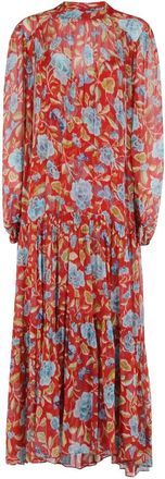 Rixo Adalin Dress - Dames - Maxi kleedjes - Rood - XS - Kleedjes